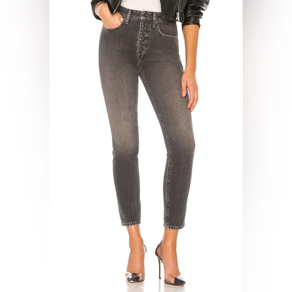 Joe's Jeans x WeWoreWhat The Danielle High Rise Vintage Straight Jeans in Grey
